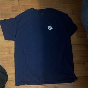 It’s a girl thing Navy Blue Tee with White Floral Detail with statement on back